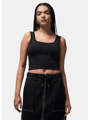 jordan lifestyle γυναικείο cropped αμάνικο t-shirt