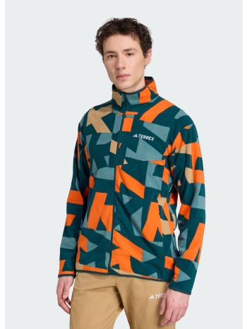 adidas terrex multi printed full-zip fleece jacket
