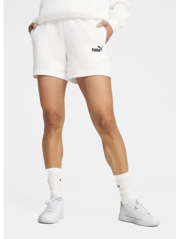 puma ess small no. 1 logo 5`` high-waist shorts tr