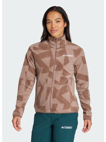 adidas terrex multi printed full-zip fleece jacket
