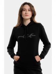 target `social` fleece γυναικεία μπλούζα με κουκούλα (9000118360_001)