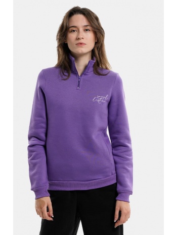 target zip neck fleece ``social` γυναικεία μπλούζα φούτερ