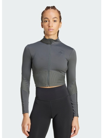 adidas hyperglam rib zip thru cover up (9000241220_63076)