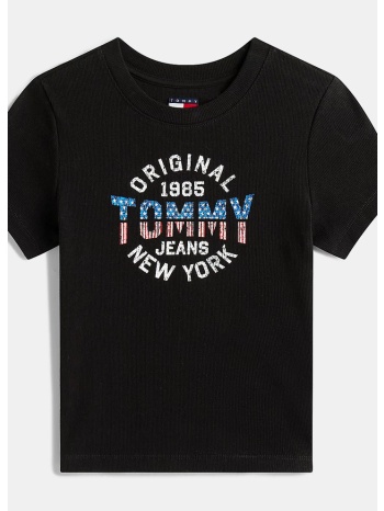 tommy jeans tjw slim sh tommy ny rib tee (9000243738_1469)