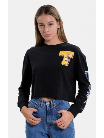tommy jeans rlxd crop collegiate t ls (9000123575_1469)