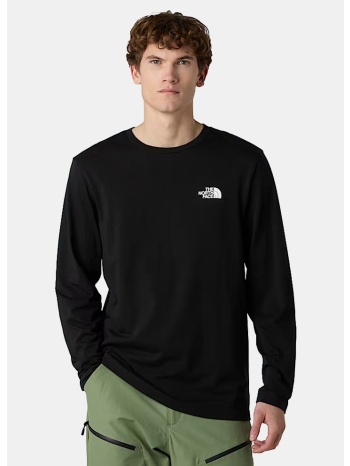 the north face m l/s simple dome tee tnf black