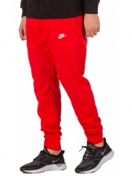 nike sportswear club fleece men`s joggers bv2671-657 κόκκινο