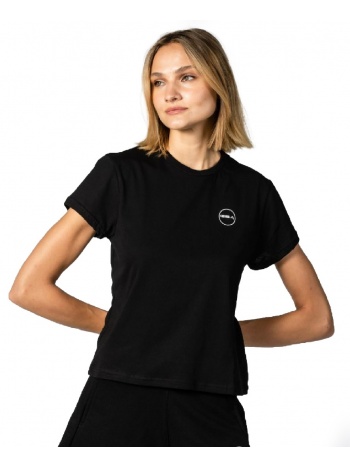 gsa wmn cotton t-shirt 1721101001-jet black μαύρο σε προσφορά