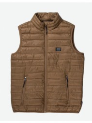 emerson men`s vest jacket 201.em10.140-nl gold brown καφέ