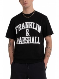 franklin marshall piece dyed 24/1 jersey jm3011.000.1009p01-980 μαύρο