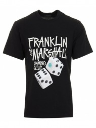 franklin marshall organic cotton jersey 30/1 jm3194.000.1012p01-980 μαύρο