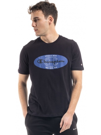 champion crewneck t-shirt 218560-kk001 μαύρο σε προσφορά