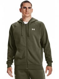 under armour rival cotton full zip hoodie 1357106-390 λαδι