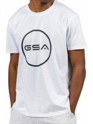 gsa 1712301 men t-shirt logo organic plus-02 star white λευκό