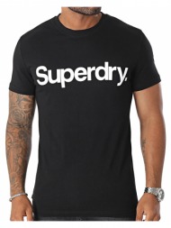 superdry core logo classic tee m1011831a-02a μαύρο