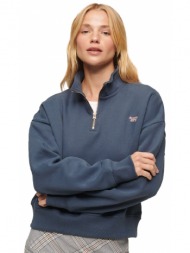 superdry essential half zip sweatshirt w2011871a-qb2 μπλέ