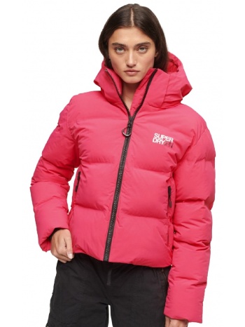 superdry hooded boxy puffer jacket ws311730a-n4t κόκκινο σε προσφορά