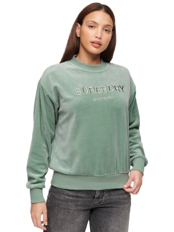 superdry velour graphic boxy crew sweat w2011913a-1kn σε προσφορά