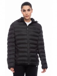 be:nation essentials puffer jacket detachable hood 08102305-01 μαύρο