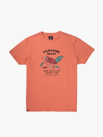 basehit men`s s/s t-shirt 201.bm33.20-burnt orange πορτοκαλί σε προσφορά