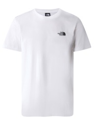 the north face m s/s simple dome tee nf0a87ngfn4-fn4 λευκό