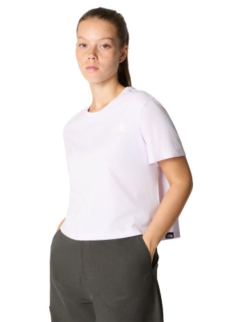 the north face w cropped simple dome tee nf0a87u4pmi-pmi