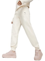 puma better sportswear high-waist sweatpants cl 679010-99 εκρού