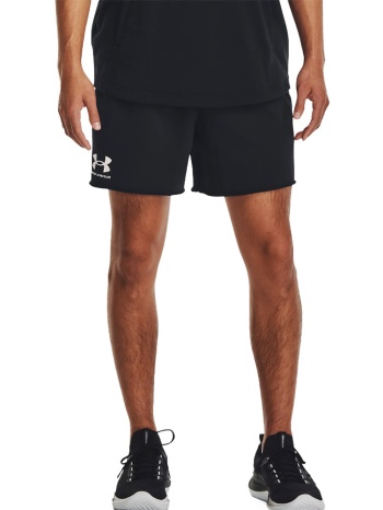 under armour rival terry 6in short 1382427-001 μαύρο