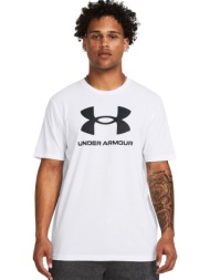 under armour sportstyle logo update ss 1382911-100 λευκό