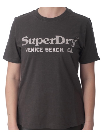 superdry d1 ovin metallic venue relaxed tee w1011403a-pkt