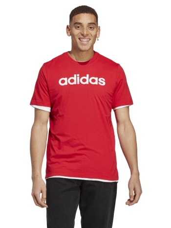 adidas sportswear m lin sj t ic9278 κόκκινο