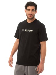 be:nation crew neck s/s be:tee 05312404-01 μαύρο