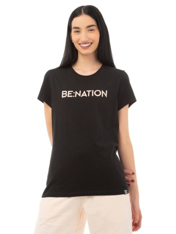 benation essentials crew neck s/s tee 05112401-01 μαύρο