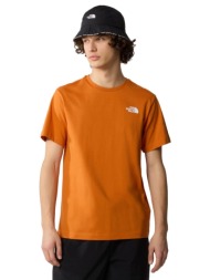 the north face m s/s box nse celebration tee nf0a87nvpco-pco πορτοκαλί