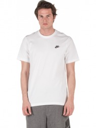 nike sportswear club men`s t-shirt ar4997-101 λευκό