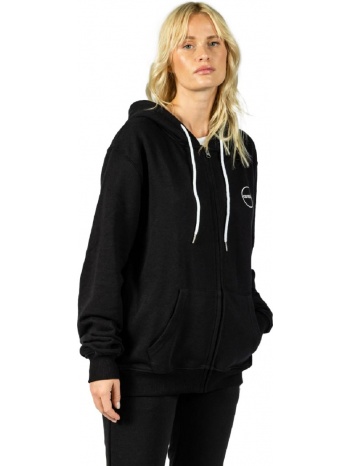 gsa women zipper hoodie 1721011001-jet black μαύρο σε προσφορά