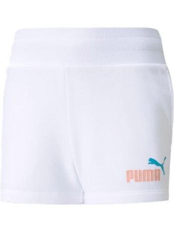 puma ess+ shorts g 587052-02 λευκό σε προσφορά