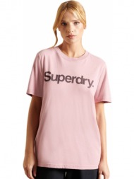 superdry cl tee w1010710a-10r ροζ