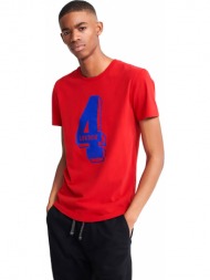 ανδρικο t-shirt superdry college classic m1010138a-wa7 κόκκινο