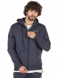 gsa supercotton zipper hoodie 17-17026-03 ink μπλε