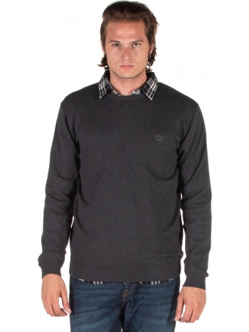 emerson cotton knitted sweater 192.em70.90-d.grey ml ανθρακί σε προσφορά