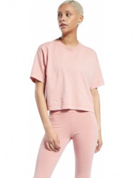 reebok classics cl nd cropped t-shirt h09019 ροζ