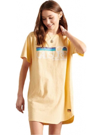 superdry cali surf raglan tshirt dress w8010812a-5dq κίτρινο σε προσφορά
