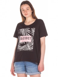 γυναικεια κοντομανικη μπλουζα district75 122wss-278-071 μαύρο