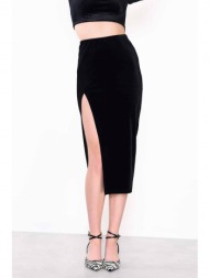 γυναικεία ψηλόμεση βελουτέ φούστα glamorous - ck6349