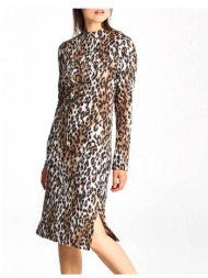 γυναικείο midi φόρεμα gant - leopard jacquard