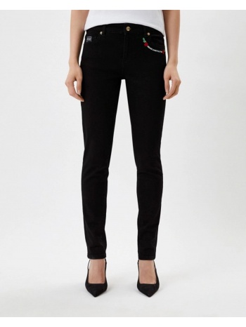 γυναικείο παντελόνι versace jeans couture - skinny crystal σε προσφορά