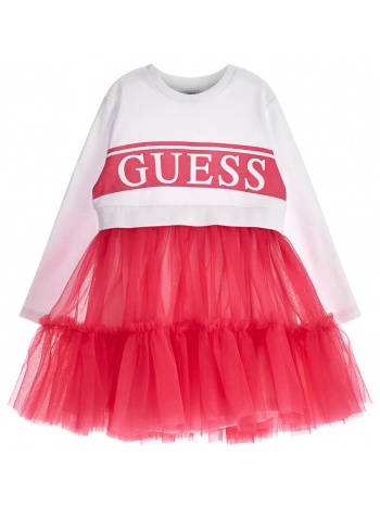 παιδικό μακρυμάνικο φόρεμα guess - mixed fabric σε προσφορά