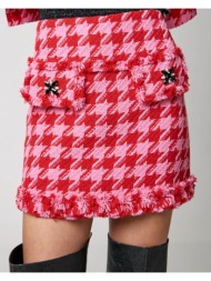γυναικεία mini φούστα spell - 6007 tweed rhinestones