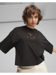 γυναικεία κοντομάνικη μπλούζα puma - classics kitten logo infill